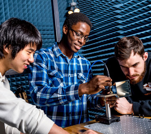 Students working on a project