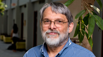 A smiling Dr. Rob Bunch standing outdoors at Rose-Hulman
