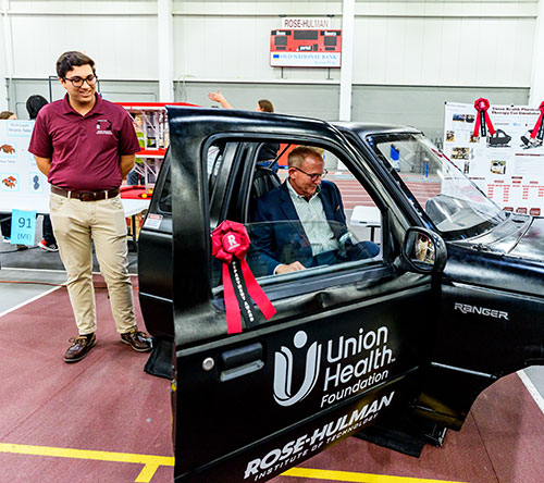Student with car capstone project