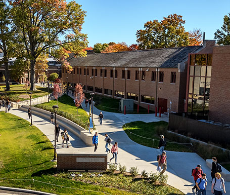 Arial shot of campus