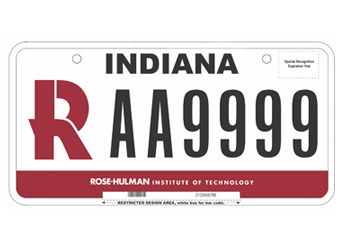 RHIT license plate