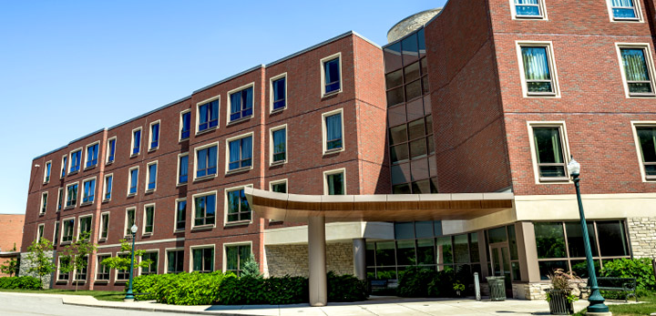 Exterior of Lakeside Residence Hall