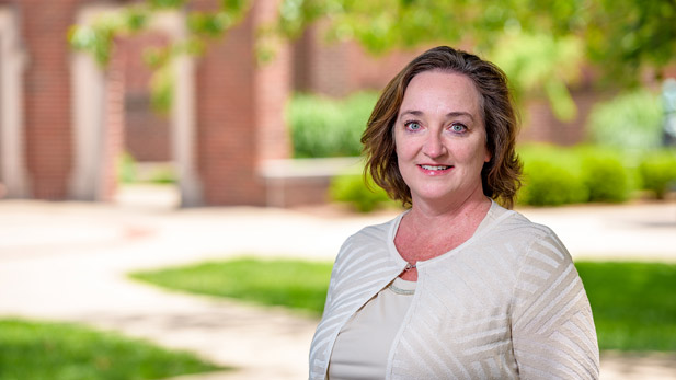 Christine Buckley outside on Rose-Hulman's campus.