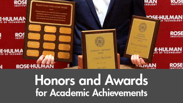 One award by itself and a student holding two different academic awards.