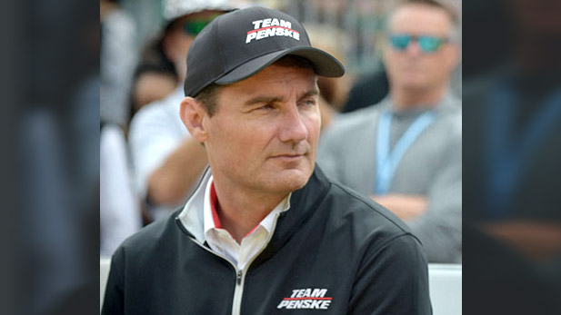 Tim Cindric at the Indy 500 in Team Penske gear.