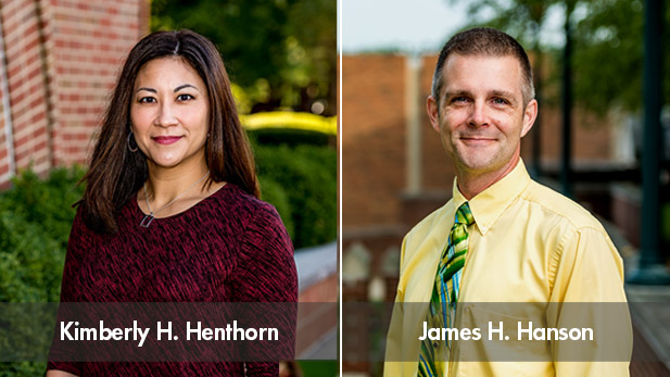 Kim Henthorn and James H. Hanson on Rose-Hulman's campus.