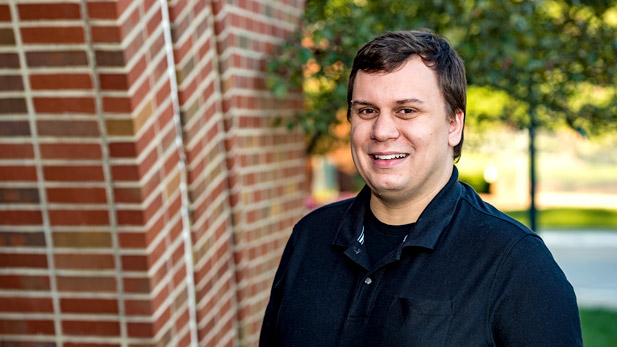 Daniel Anastasio outside Olin Hall.