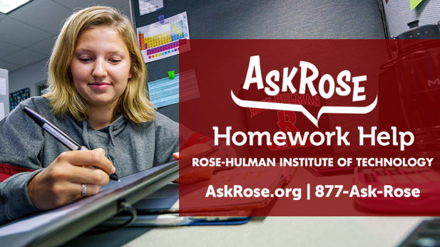 A student in the AskRose Homework Help call center.