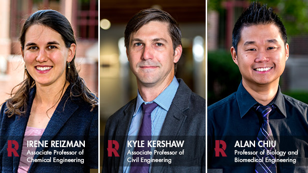 Irene Reizman, Kyle Kershaw, and Alan Chiu headshots.