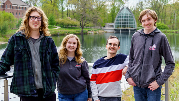  Elijah Watson, Ashley Parker, Alex O’Connor, and Gabe Neise by Speed Lake.