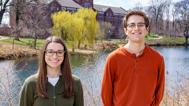 Hannah Snider and Nathan Hurtig by Speed Lake.