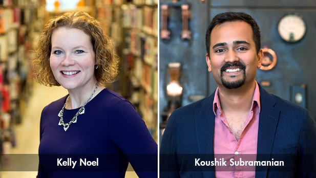 Kelly Noel and Koushik Subramanian headshots.