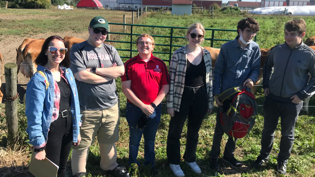Student capstone team on a site visit.