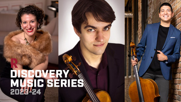 Clare Longendyke, Timothy Kantor, and Nicholas Mariscal with their instruments.