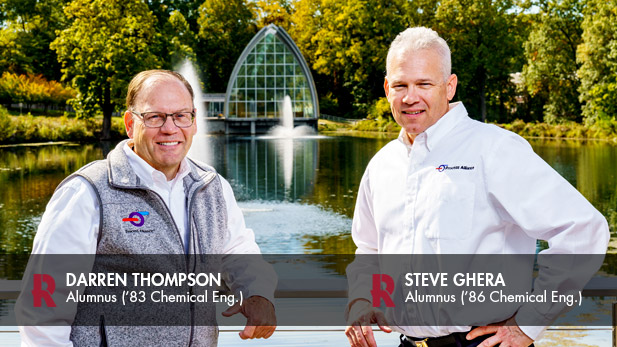 Darren Thompson and Steve Ghera together on the Rose-Hulman campus.