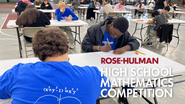 High school students participate in the 57th Rose-Hulman High School Mathematics Competition.