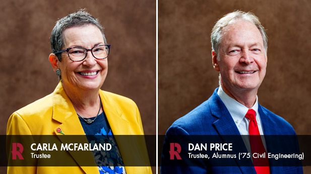 There are two images. Left: Carla McFarland. Right: Dan J. Price.