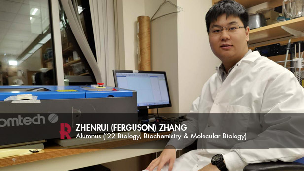 Zhrenrui (Ferguson) Zhang in a lab.