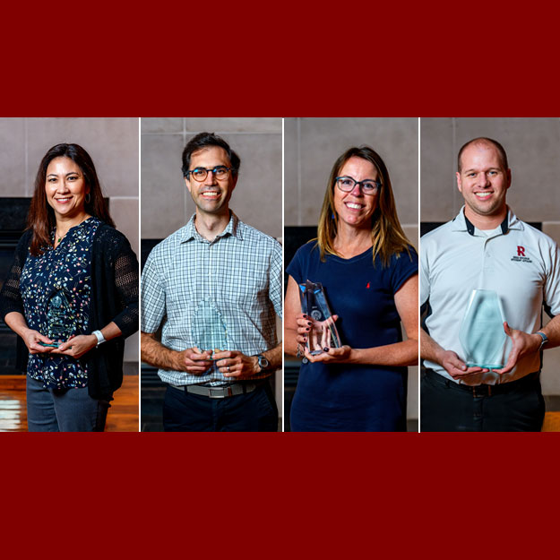 Kimberly Henthorn, Dan Marincel, Lee Dagle, and Cory Pardieck with their awards.