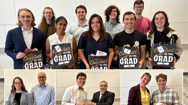 Collage of students and faculty during the PHON recognition event.