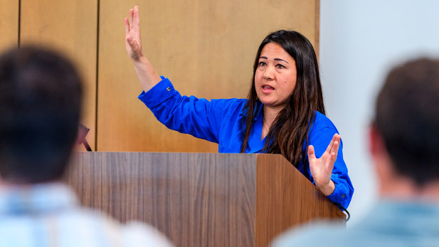 Emily Pilloton-Lam is presenting a campus talk.