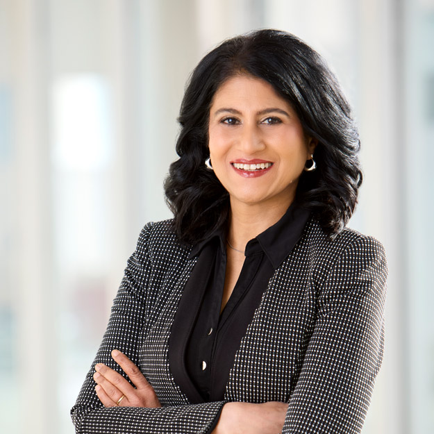 Jayshree Seth with Swearingen Leadership Series logo.