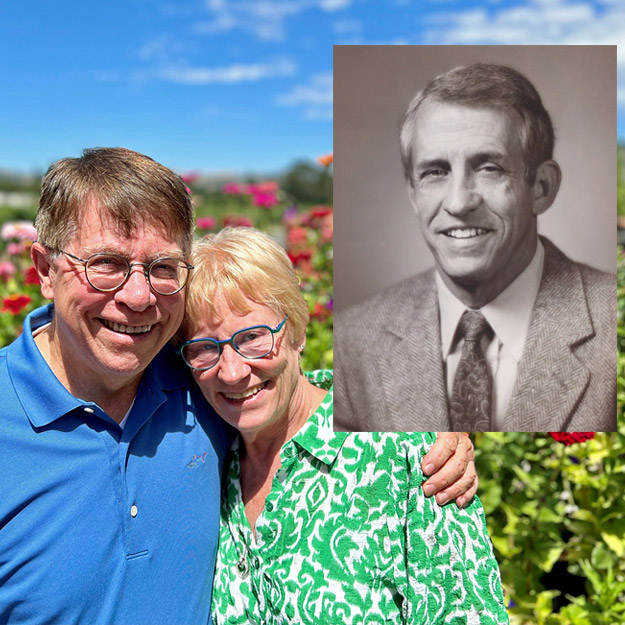 Left: Michael A. Huhnke and his wife, Karen. Right: Dr. Bruce Danner.