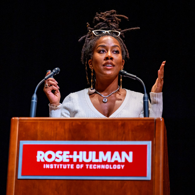 Tomi Adeyemi spoke about her journey during the Spring Convocation.