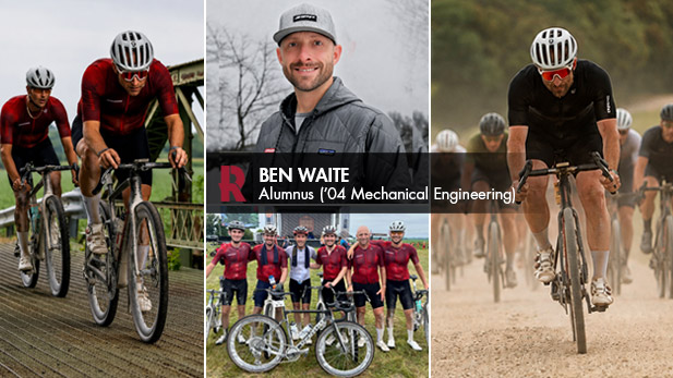 Collage of Ben Waite's bicycle tour in France.